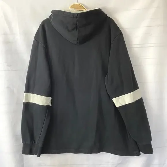 Viatran Huntsville Havoc Hockey Team Hoodie Sweatshirt Mens 2XL Black Colorblock - Picture 2 of 9